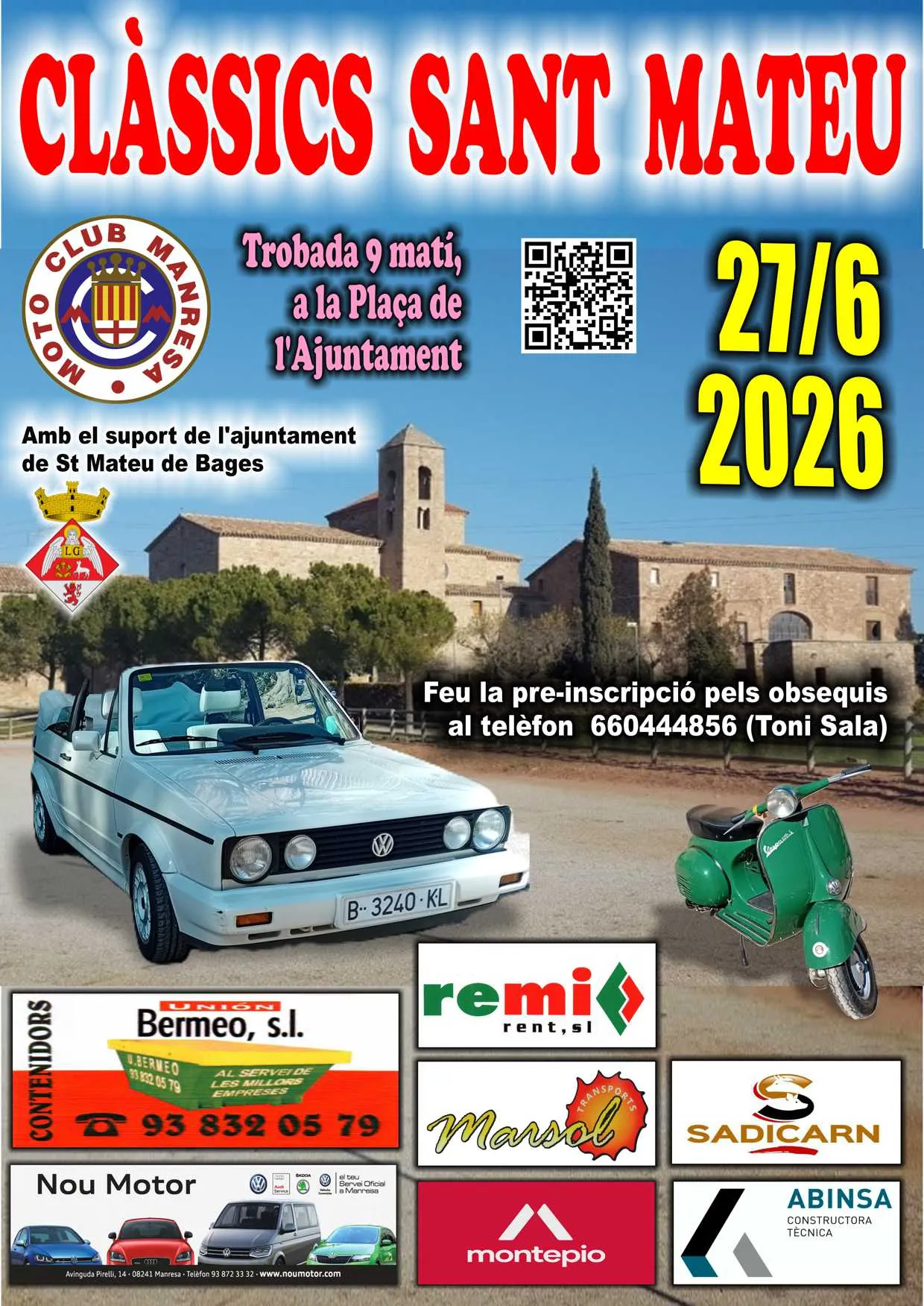 Cartell — Trobada de Vehicles Clàssics St. Mateu